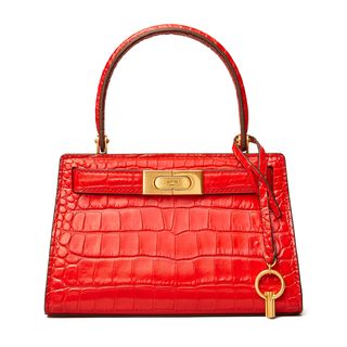 Tory Burch + Lee Radziwill Croc Embossed Leather Tote