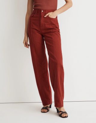 Madewell + Baggy Straight Jeans: Garment-Dyed Edition