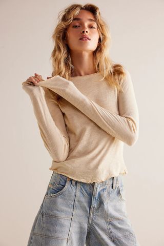 Free People + We The Free Care FP Be My Baby Long Sleeve