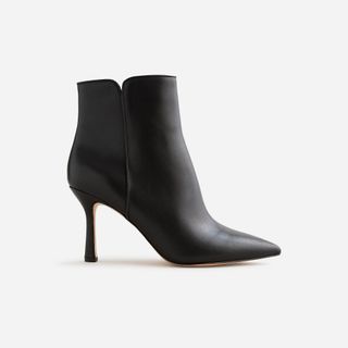 J.Crew + Pointed-Toe Ankle Boots in Leather