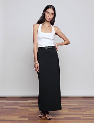 Pixie Market + Nia Black Maxi Skirt