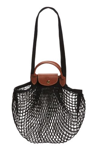 Longchamp + Le Pliage Filet Knit Shoulder Bag