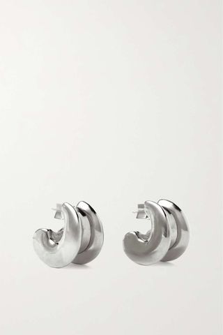 Bottega Veneta + Silver Hoop Earrings