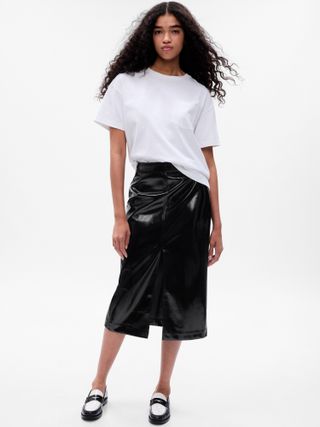 Gap + Patent Leather Skirt