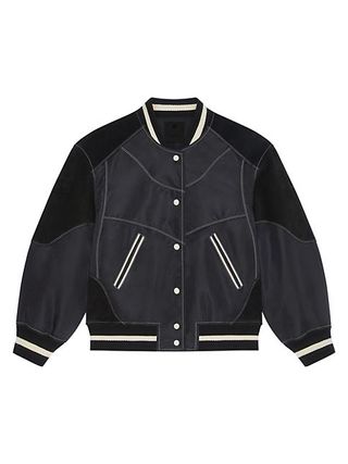 Givenchy + Oversized Varsity Jacket With Leather Details