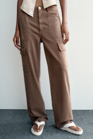 Zara + Straight Leg Cargo Pants