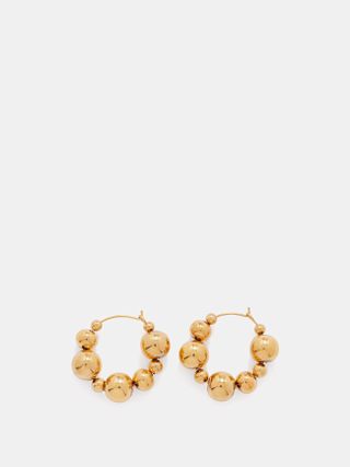 Anni Lu + Goldie 24kt Gold-Plated Brass Hoop Earrings