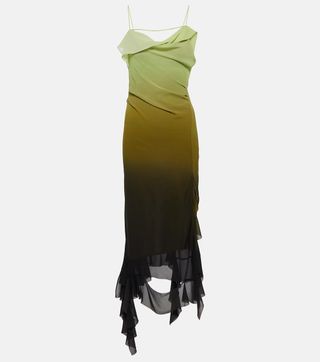 Acne Studios + Delouise Asymmetrical Midi Dress