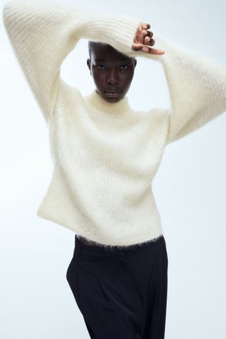 H&M + Mohair-Blend Rib-Knit Sweater