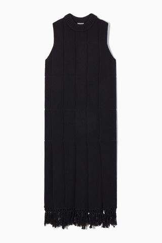 COS + Fringed Panelled Wool Dress