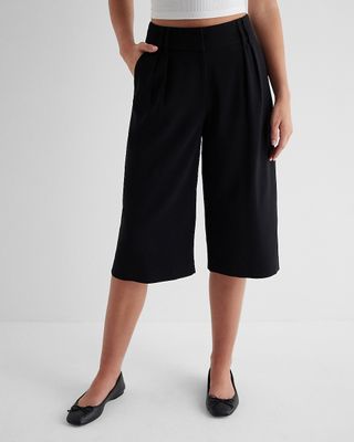 Express + High Waisted Pleated Gaucho Pant