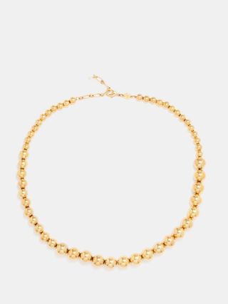 Anni Lu + Goldie Beaded 18kt Gold-Plated Necklace