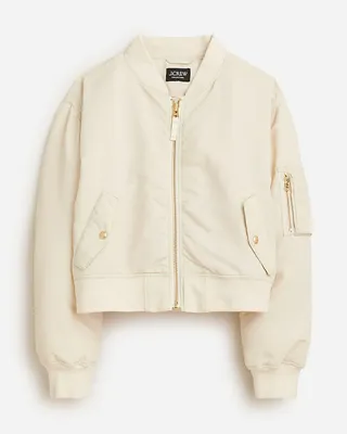 J.Crew + Collection Ruched Bomber Jacket