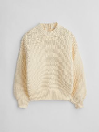 Alex Mill + Button-Back Crewneck Sweater