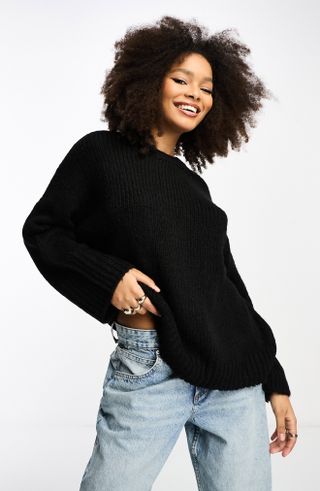 Asos Design + Oversize Crewneck Sweater