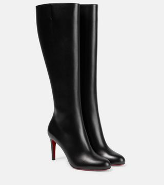 Christian Louboutin + Pumppie Botta Leather Knee-High Boots