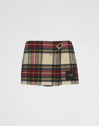 Prada + Plaid Miniskirt