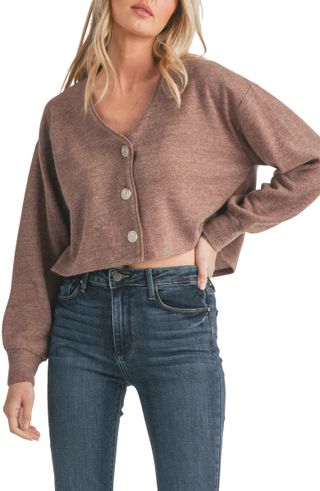 All in Favor + Brushed Crop Cardigan