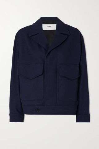 Ami Paris + Wool-Gabardine Jacket