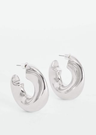 Mango + Metallic Hoop Earrings