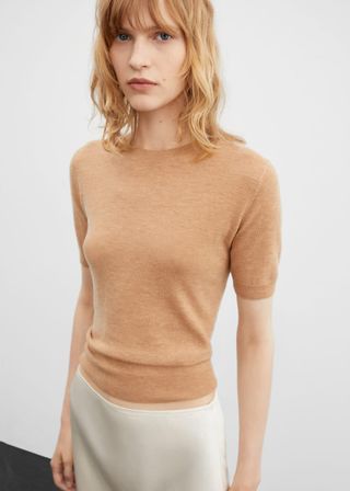 Mango + Short-Sleeved Wool Sweater