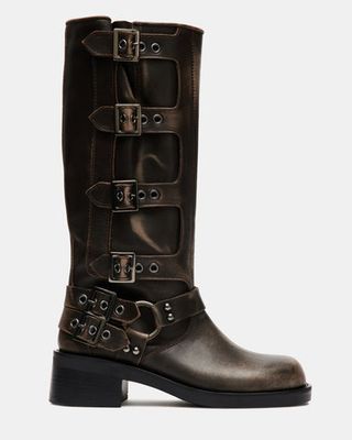 Steve Madden + Rocky Brown Distressed Boot