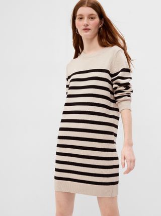 Gap + Stripe Mini Sweater Dress