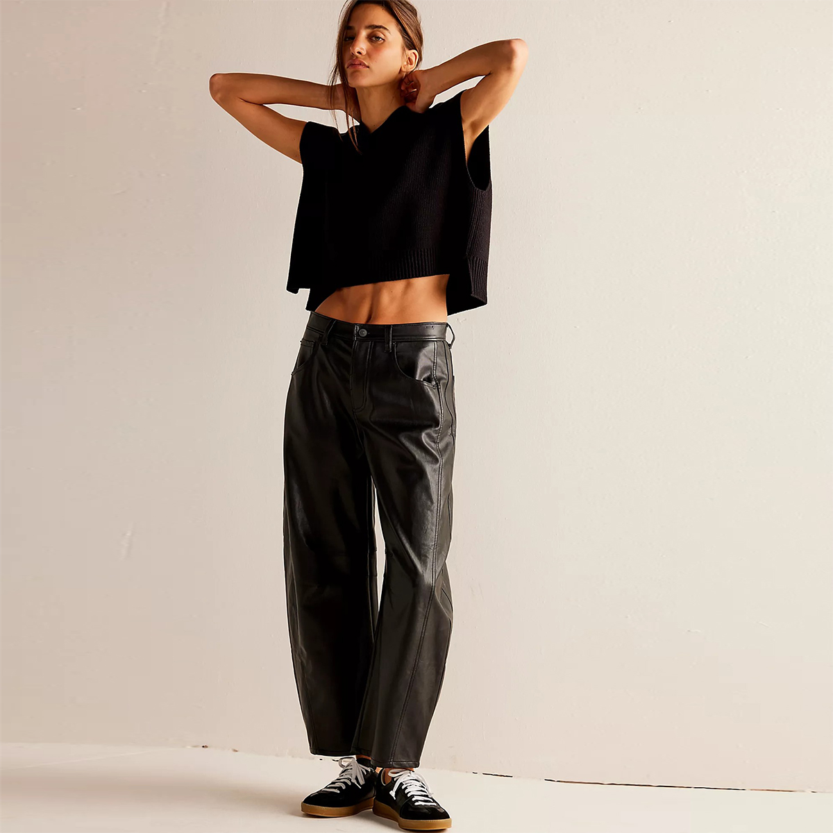We the Free + Lucky You Mid-Rise Vegan Barrel Jeans