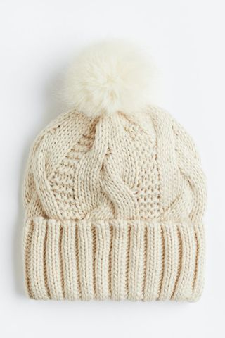 H&M + Cable-Knit Pompom Hat