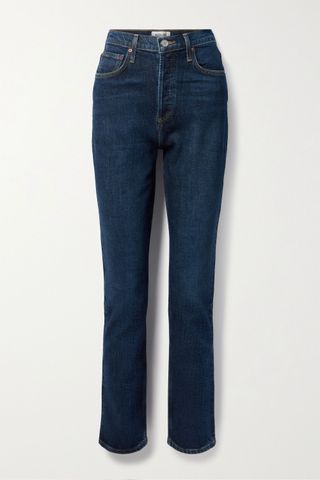 Agolde + Freya High-Rise Slim-Leg Organic Jeans