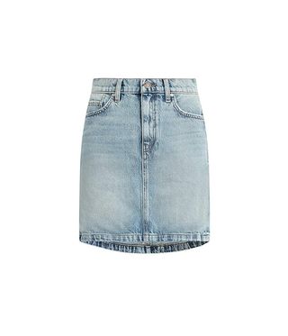 Hudson Jeans + Curved Hem Miniskirt