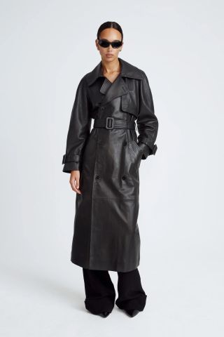 Nour Hammour + Henri Oversize Leather Trench