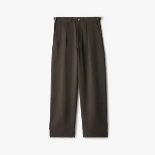 Burberry + Cotton Satin Trousers in Otter
