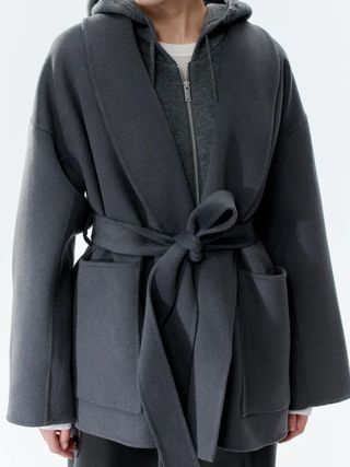 H&M + Tie-Belt Wool Coat
