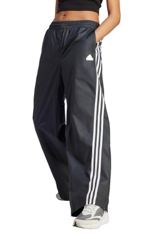 Adidas + 3-Stripes Wide Leg Track Pants