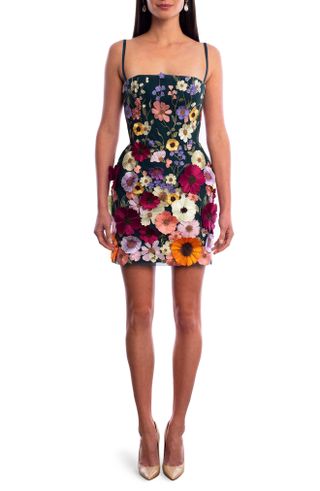 Helsi + Hilma Floral Appliqué Sequin Minidress