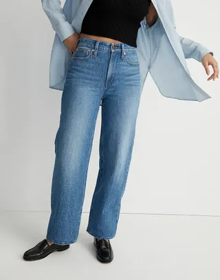 Madewell + The Curvy Perfect Vintage Wide-Leg Crop Jean