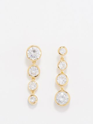 Completedworks + Mismatched Crystal & 14kt Gold-Plated Earrings