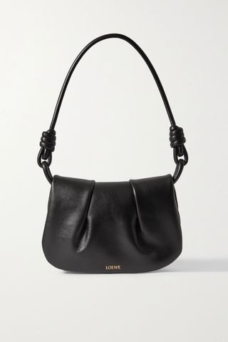 Loewe + Paseo Satchel Pleated Leather Shoulder Bag