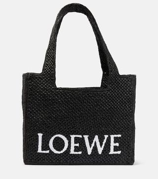 Loewe x Paula's Ibiza + Medium Logo Raffia Tote Bag