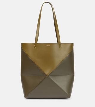 Loewe + Puzzle Fold Medium Leather Tote Bag