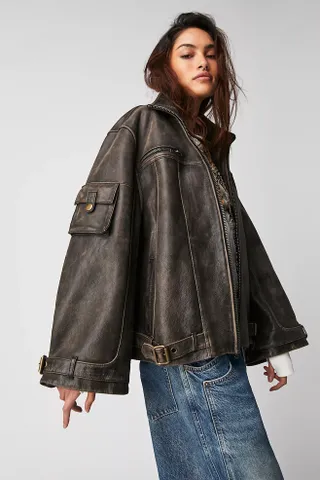 We The Free + Skyline Leather Jacket