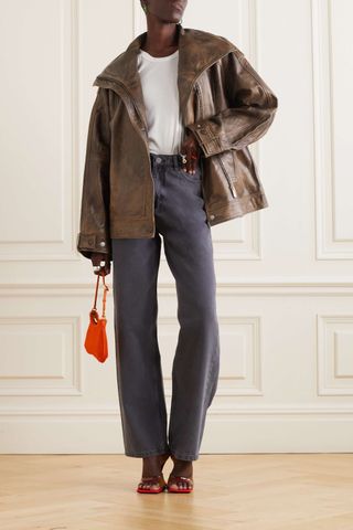 Remain Birger Christensen + Liw Oversized Leather Jacket