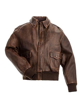 Generic + Distressed Brown Leather Jacket