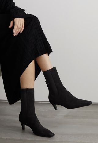 Toteme + The Mid Heel Suede Chelsea Boots