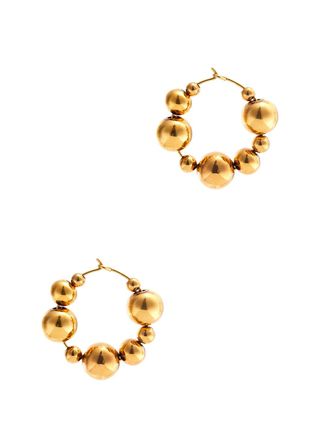 Anni Lu + Goldie 24kt Gold-Plated Hoop Earrings