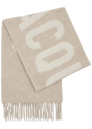 Jacquemus + L'écharpe Logo-Intarsia Wool Scarf