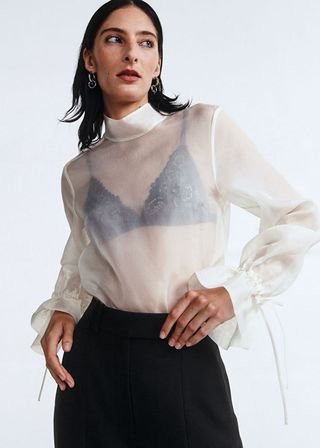 & Other Stories + Savoir Collection Sheer Silk Blouse