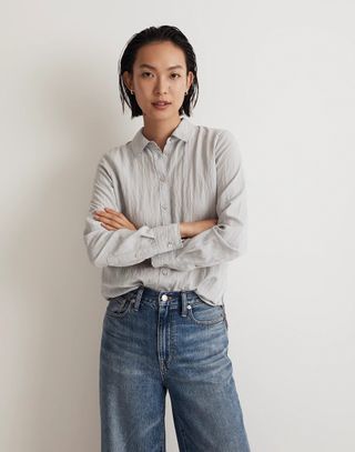 Madewell + Crinkled Button-Up Shirt
