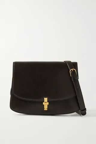 The Row + Sofia Leather Shoulder Bag